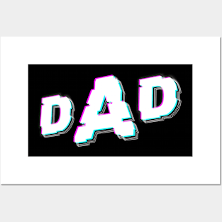 Fathers day DAD glitch no background Posters and Art